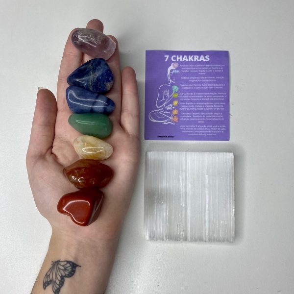 Kit Cristais Rolados 7 Chakras