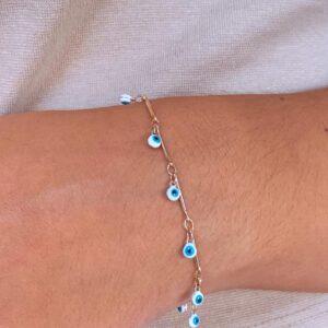 Pulseira de olho Grego banhada a Ouro