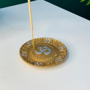 Incensário Dourado - Símbolo OM